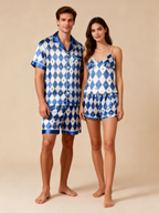 Perfect for Honeymoon: Couple Satin Pajamas