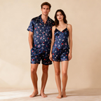 Romantic Silky Sleepwear for Couples ¨C Satin Pajama Set