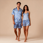 Silky Satin Sleep Set ¨C Short Pajamas for Him & Her