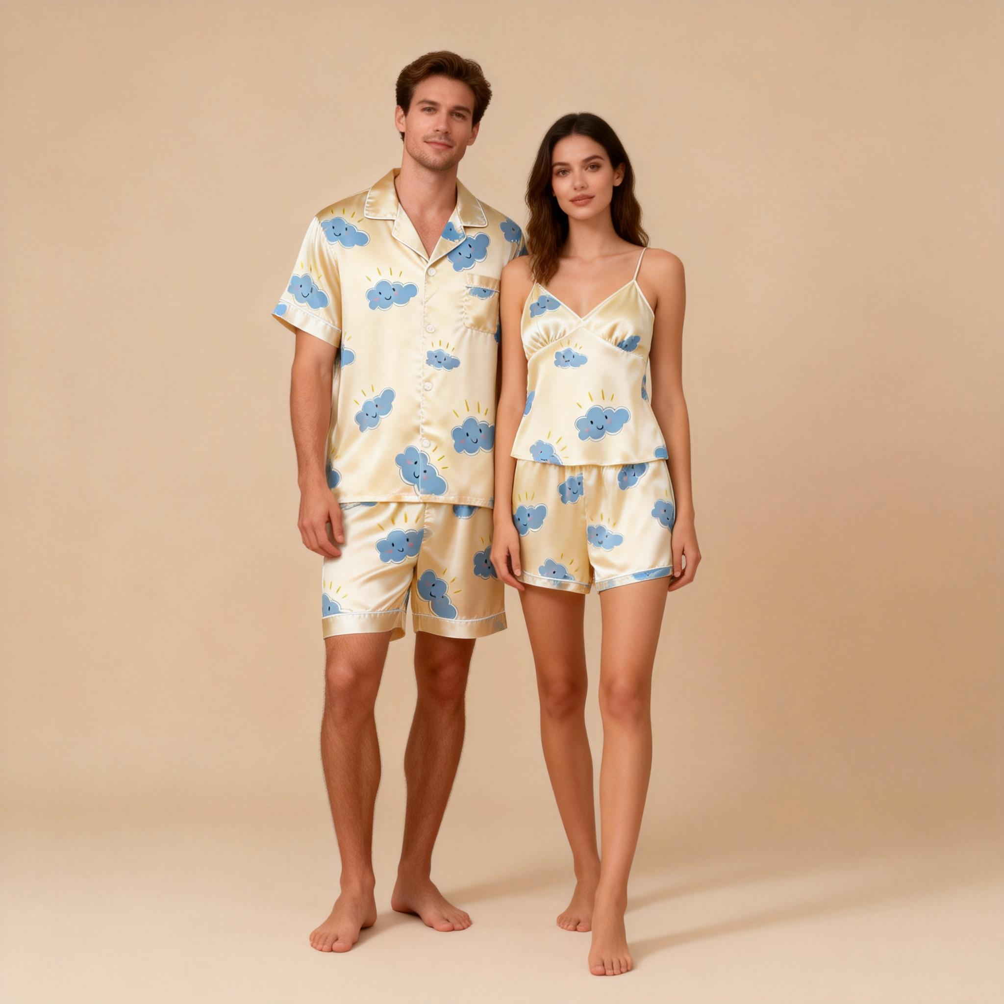 Silky Satin Sleep Set for Couples ¨C Ideal for Summer Nights