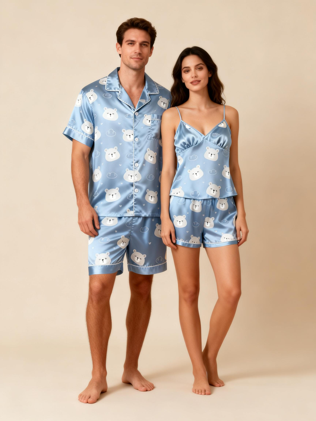 Chic and Comfortable Satin Pajamas for Couples