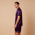Silky Satin Solid Sleep Set for Men