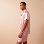Silky Satin Solid Sleep Set for Men