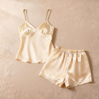 Relaxing Sleepwear: Satin Short Pajamas for Couples