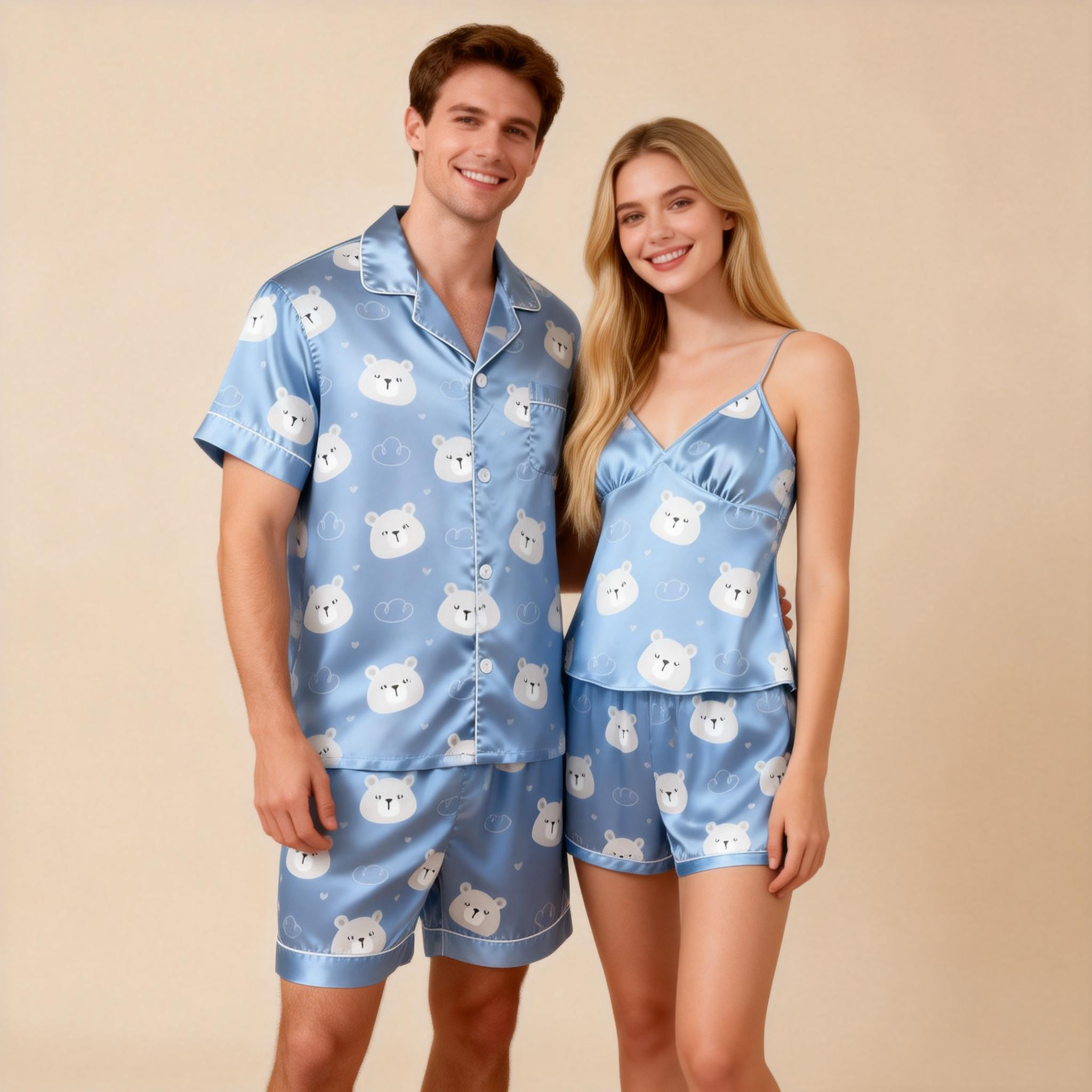 Chic and Comfortable Satin Pajamas for Couples