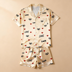 Fashionable Bedtime Attire: Satin Pajamas for Couples