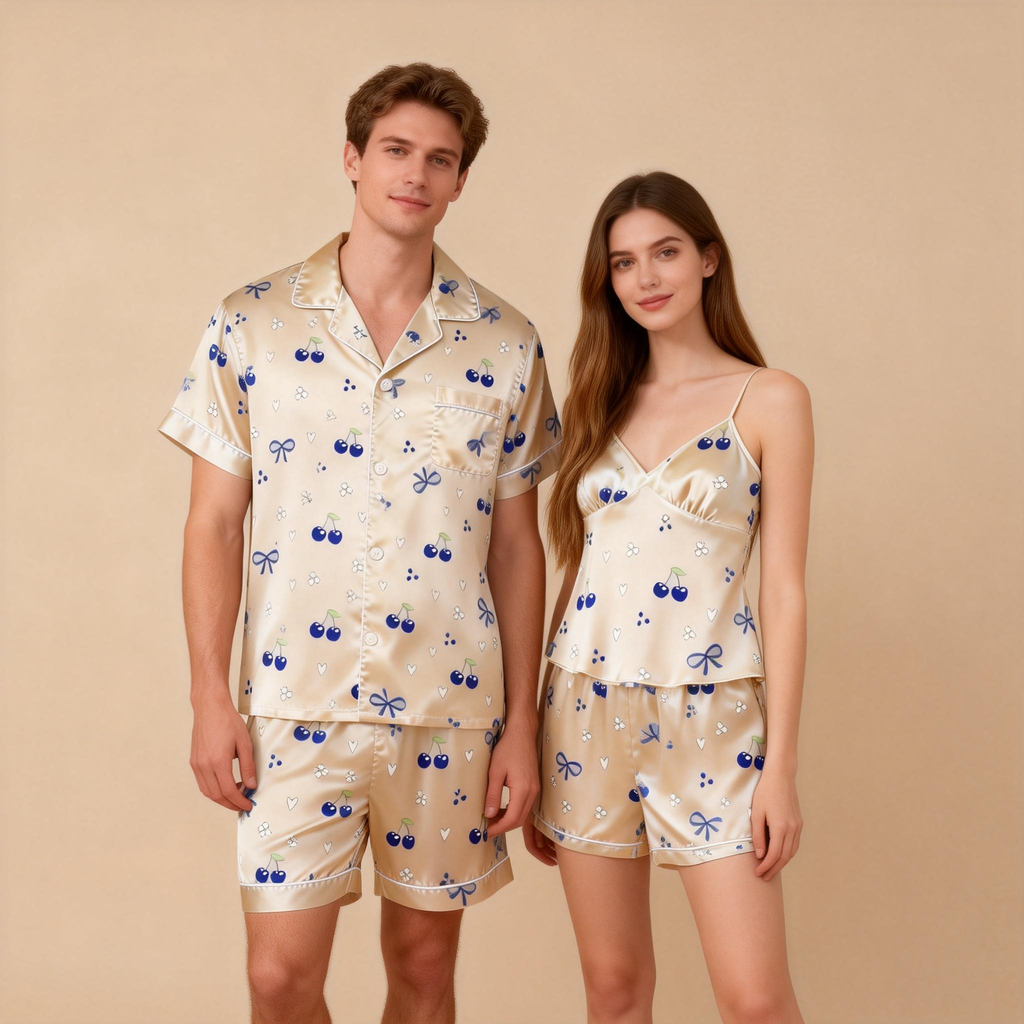 Perfect Gift Idea: Classic Satin Pajamas for Couples