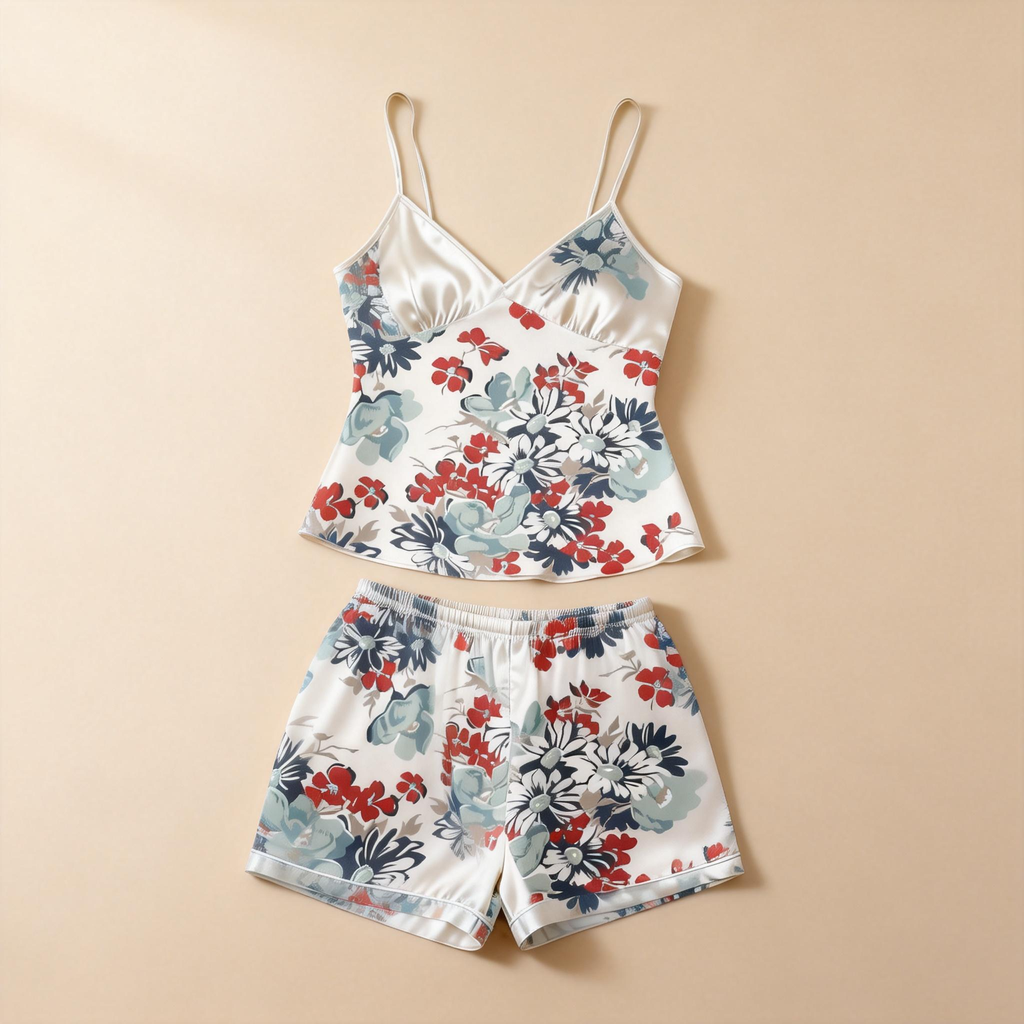 Lightweight Satin Pajamas for Couple