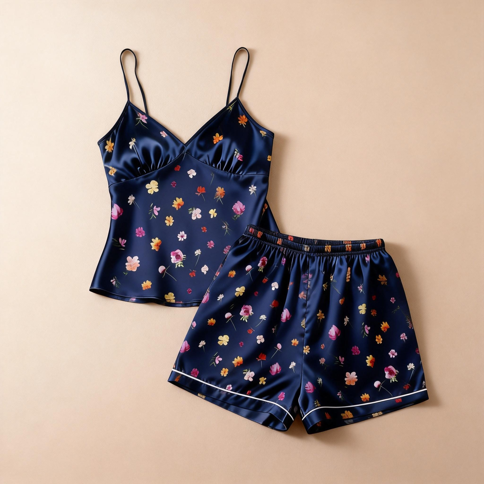 Women Nightwear: Classic Satin Pajamas Short Set