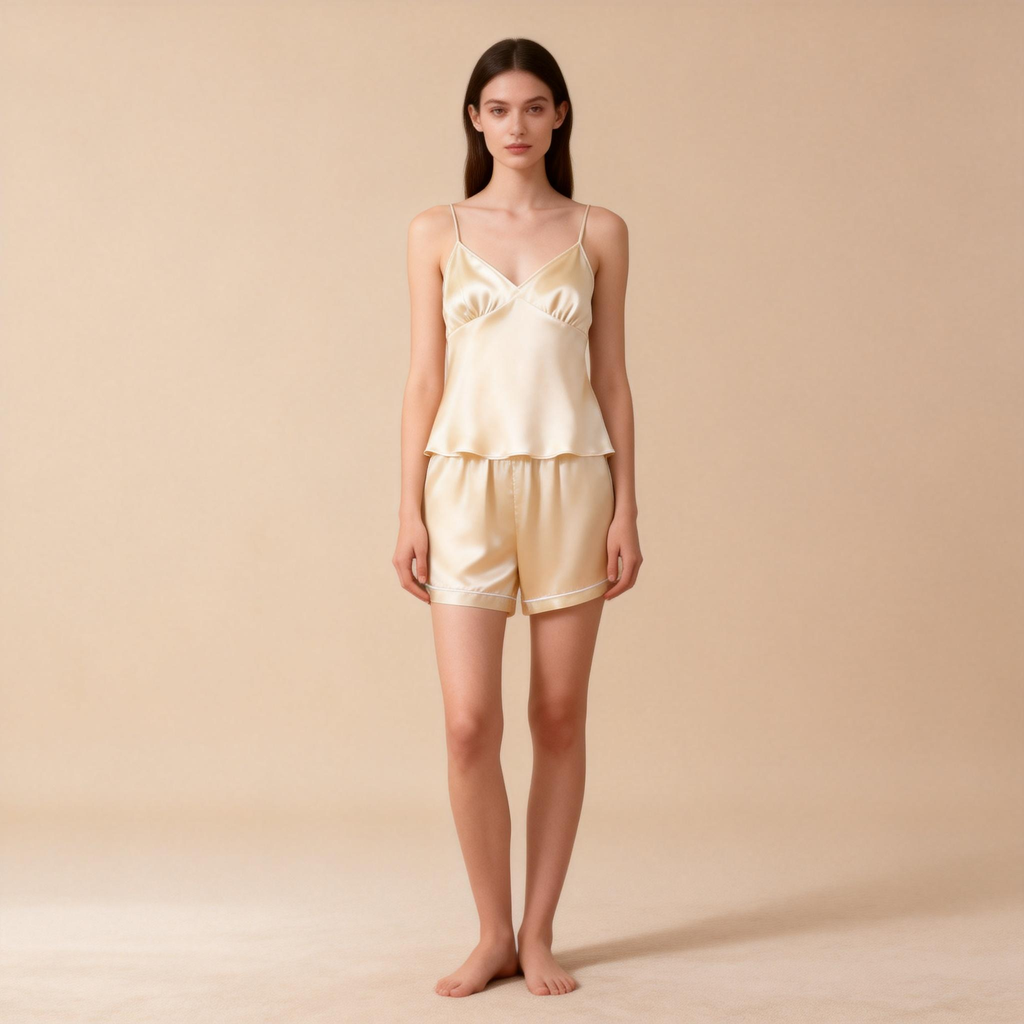 Relaxing Sleepwear: Satin Short Pajamas for Couples