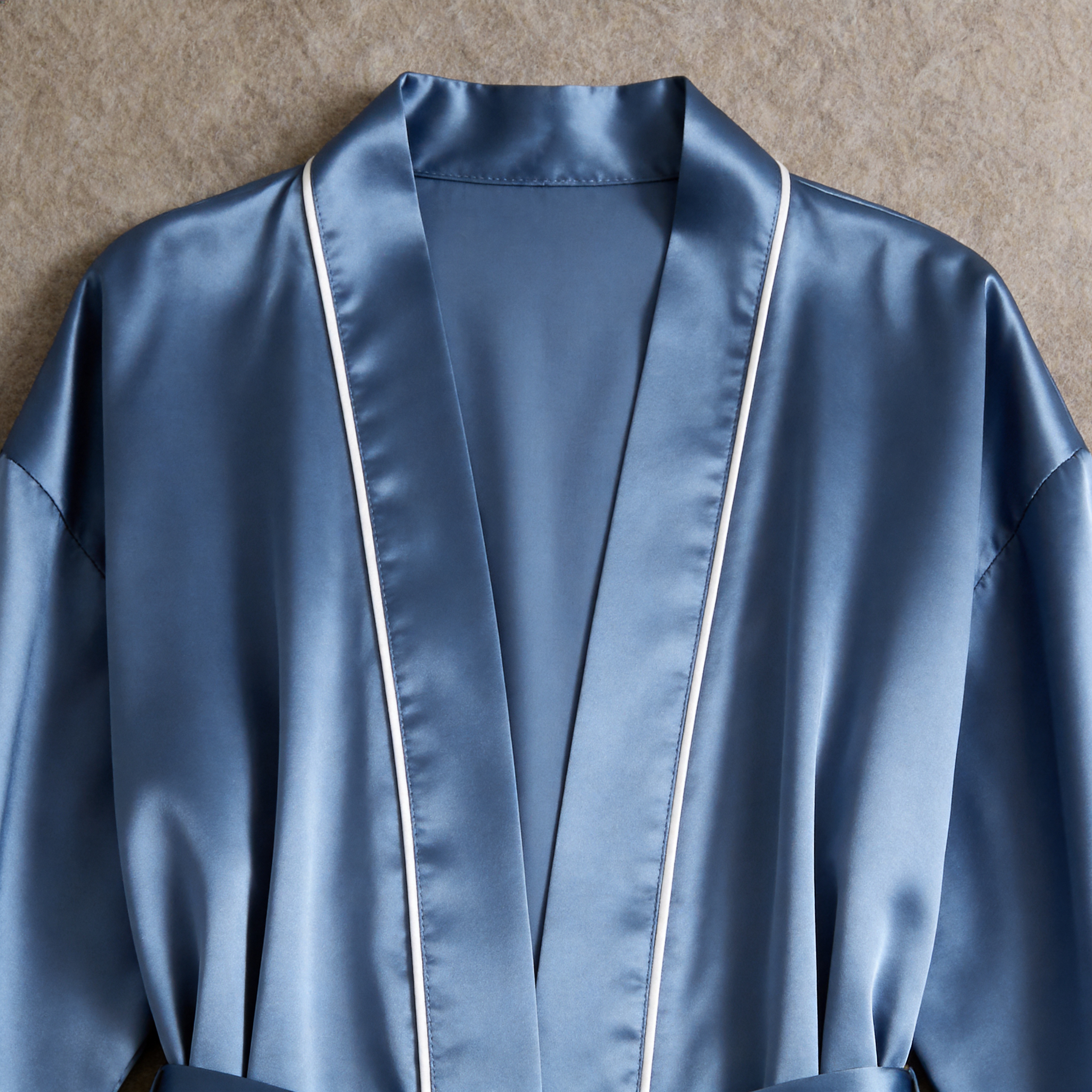 Women Solid Champagne Silky Satin Sleepwear Set - Cozy Camisole, Long Pants & Matching Robe