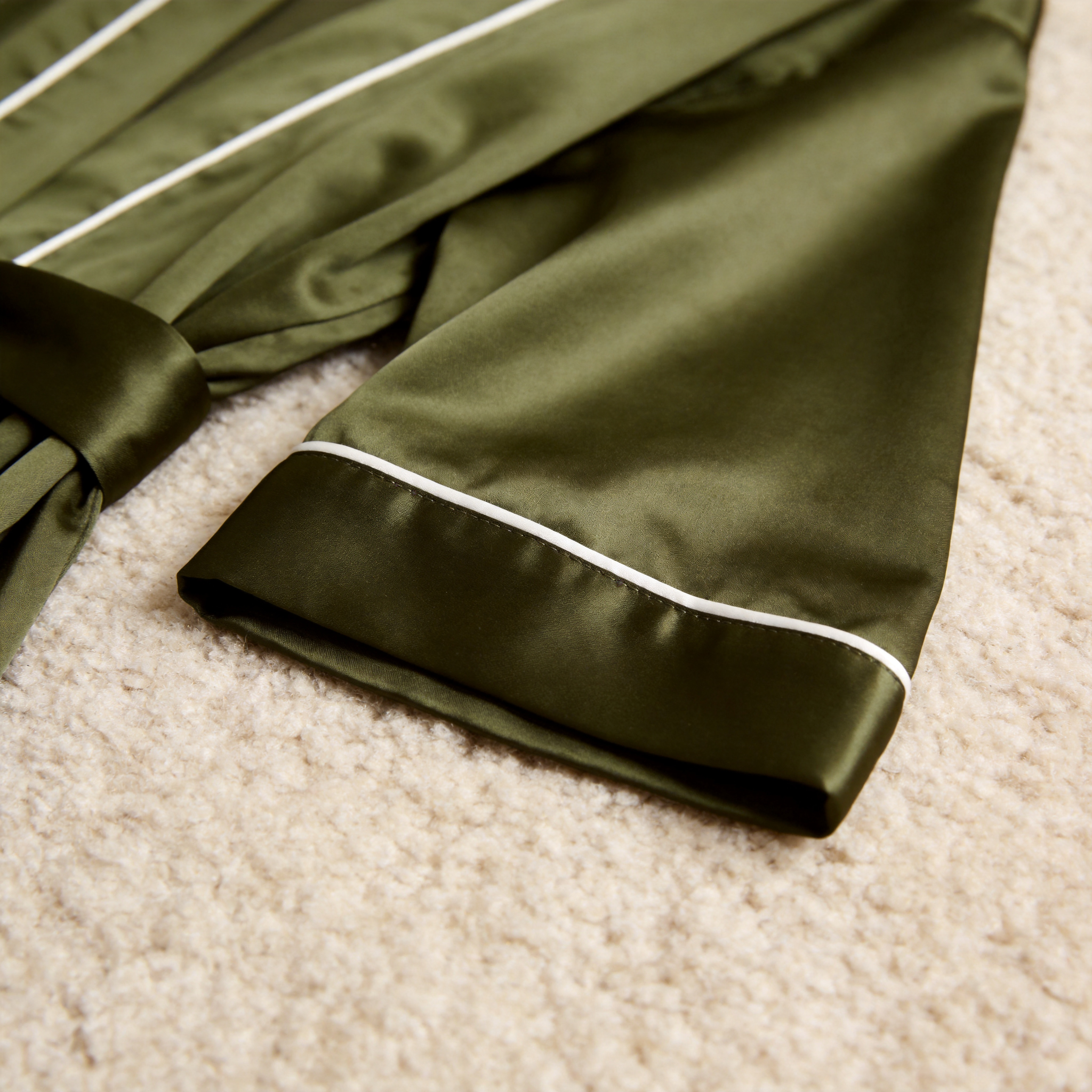 Solid Warm Espresso Satin 3-Piece Sleepwear Set for Women - Robe, Camisole & Shorts