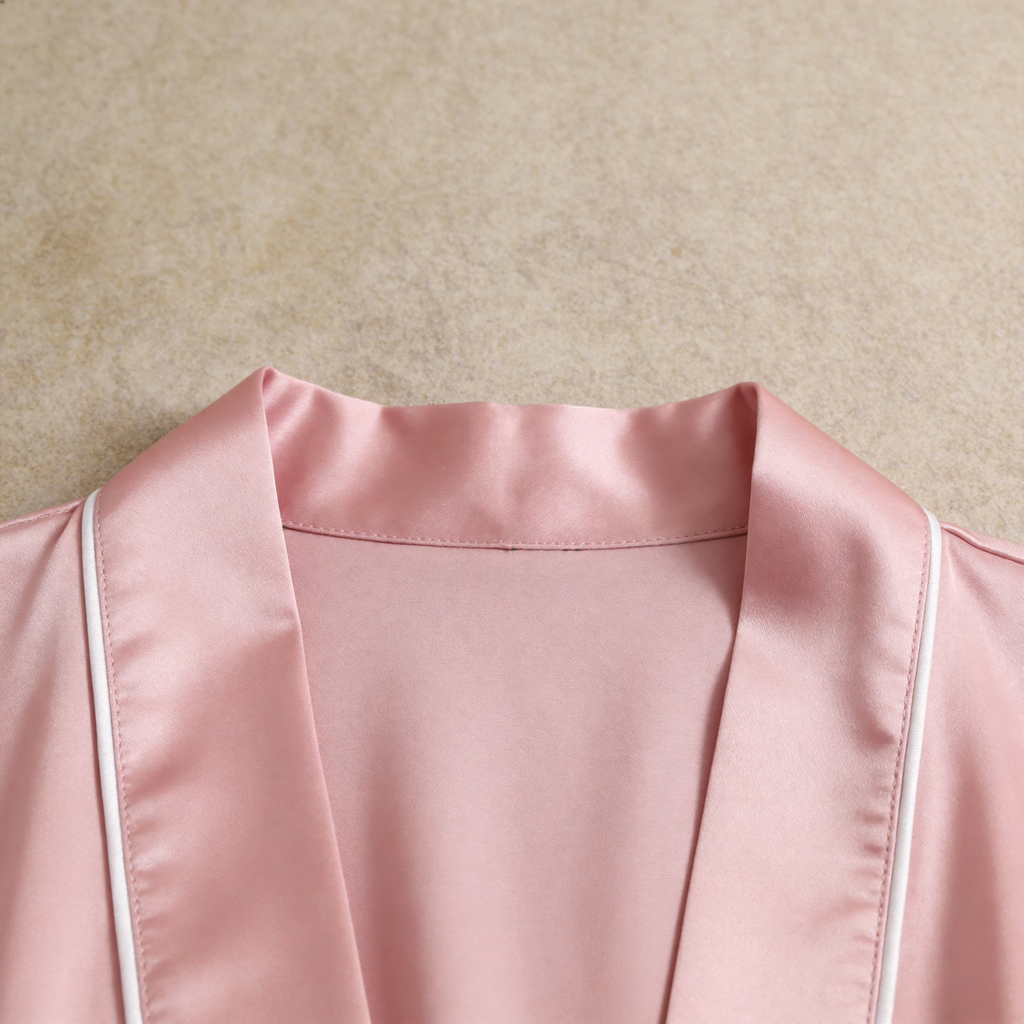 Solid Champagne Gold Satin 3-Piece Sleepwear Set for Women - Robe, Camisole & Shorts