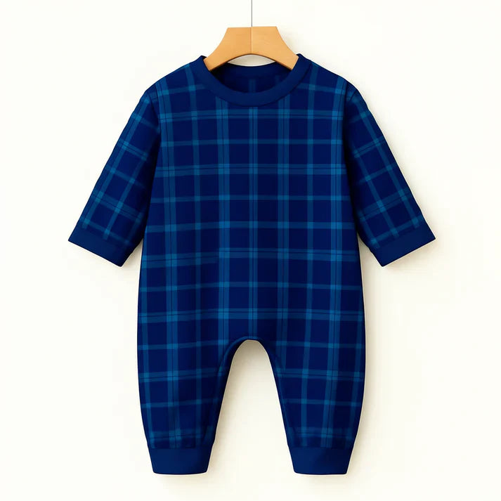Christmas Family Matching Pajama Set – Button-Neck Tee & Plaid Pants